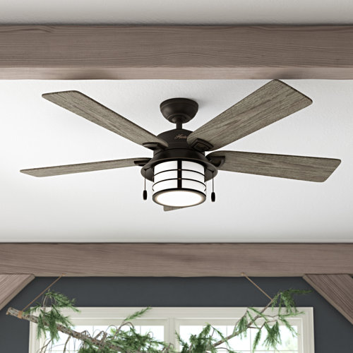 Hunter Fan 54" Key Biscayne 5 Blade Outdoor Standard Ceiling Fan with